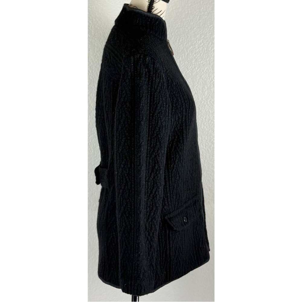 Filson Women's Black Wool Blend Zip Up Jacket, size Small - Picture 3 of 10